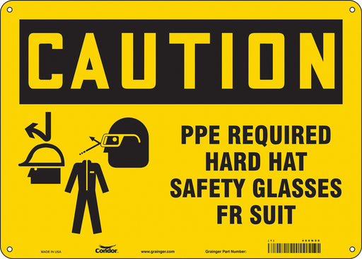 Safety Sign 10 in x 14 in Polyethylene