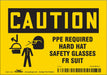 Safety Sign 3.5in x 5in Vinyl