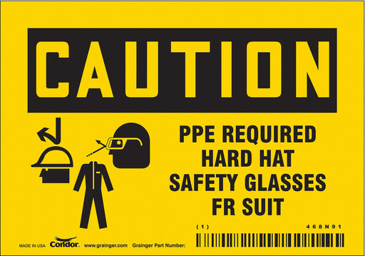 Safety Sign 3.5in x 5in Vinyl