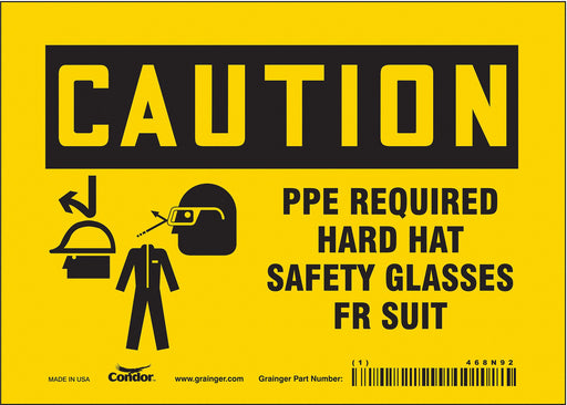 Safety Sign 5 in x 7 in Vinyl