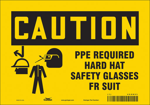 Safety Sign 7 in x 10 in Vinyl
