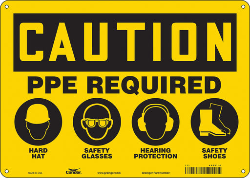 Safety Sign 10 inx14 in Polyethylene