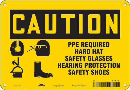 Safety Sign 7 in x 10 in Aluminum