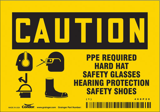 Safety Sign 3 1/2 inx5 in Vinyl