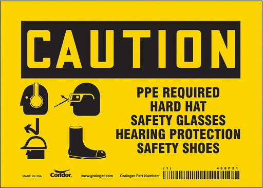 Safety Sign 5 inx7 in Vinyl