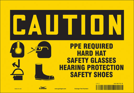 Safety Sign 7 inx10 in Vinyl