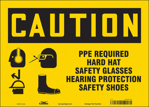 Safety Sign 10 inx14 in Vinyl