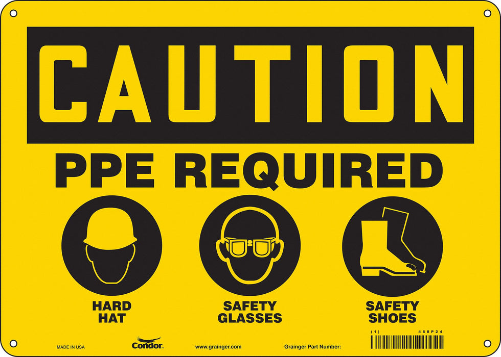Safety Sign 10 inx14 in Aluminum