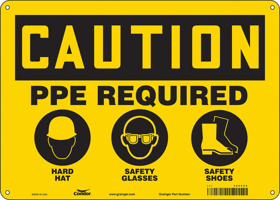 Safety Sign 10 inx14 in Polyethylene