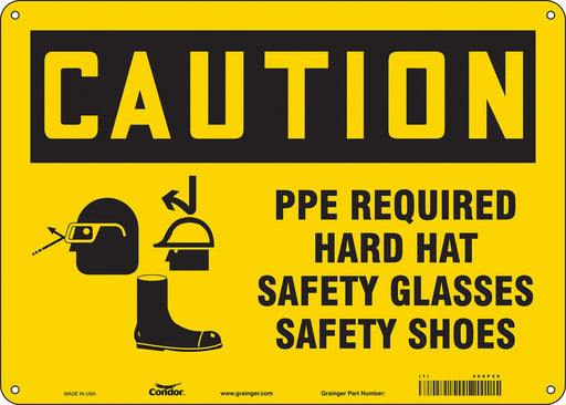 Safety Sign 10 inx14 in Aluminum