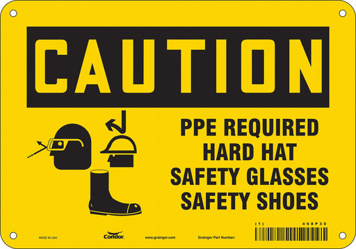 Safety Sign 7 inx10 in Polyethylene