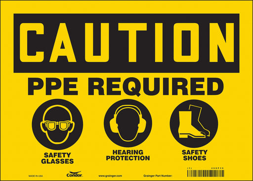 Safety Sign 10 inx14 in Vinyl