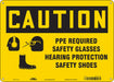 Safety Sign 10 inx14 in Aluminum