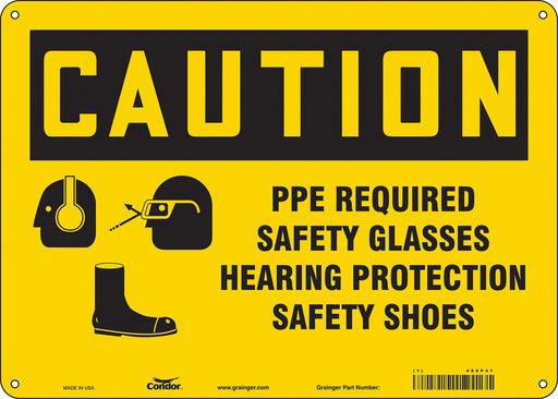 Safety Sign 10 inx14 in Aluminum