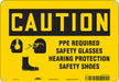 Safety Sign 7 inx10 in Polyethylene