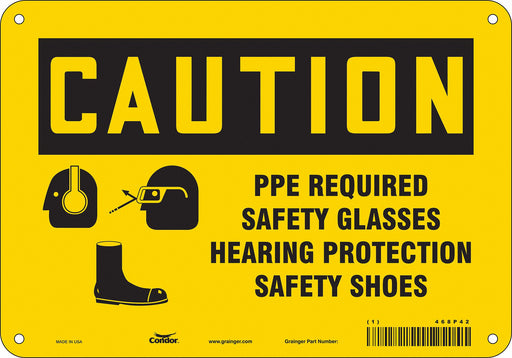 Safety Sign 7 inx10 in Polyethylene
