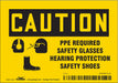 Safety Sign 3 1/2 inx5 in Vinyl