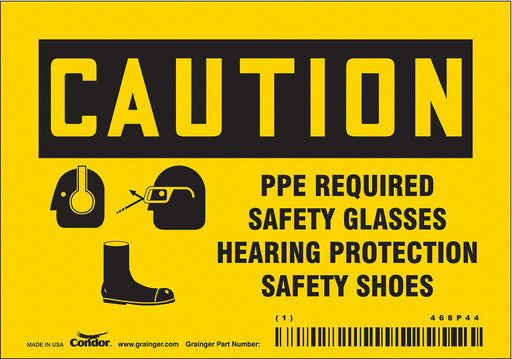 Safety Sign 3 1/2 inx5 in Vinyl