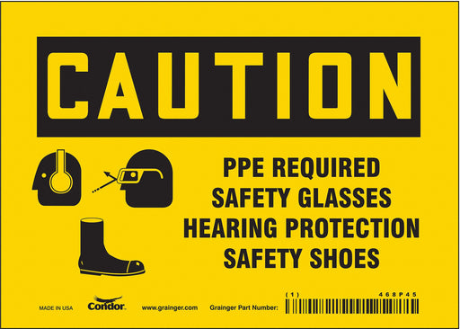 Safety Sign 5 inx7 in Vinyl