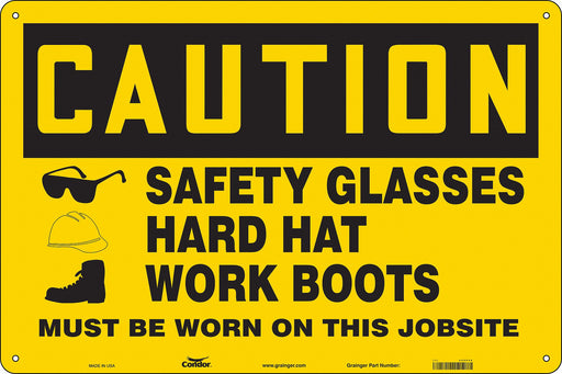 Safety Sign 24 in x 36 in Polyethylene