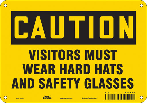 Safety Sign 7 in x 10 in Aluminum