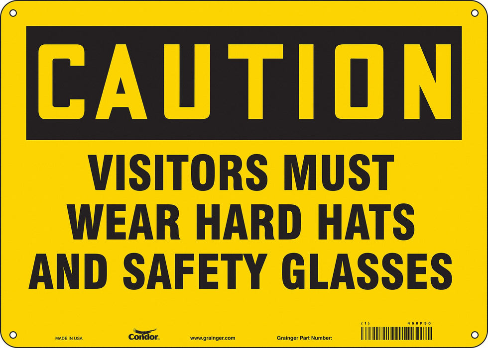 Safety Sign 10 inx14 in Aluminum