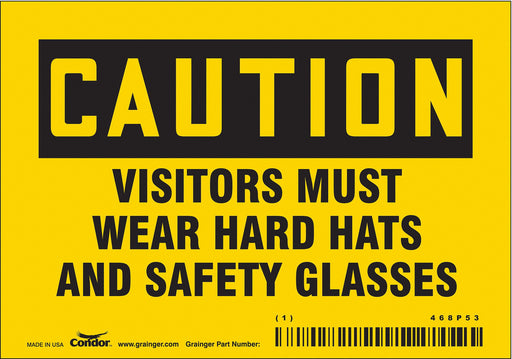 Safety Sign 3 1/2 inx5 in Vinyl