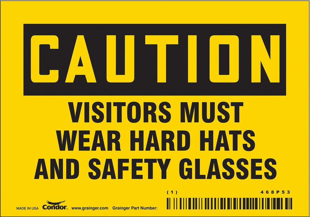 Safety Sign 3 1/2 inx5 in Vinyl