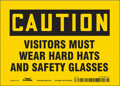 Safety Sign 5 inx7 in Vinyl