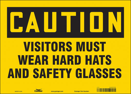 Safety Sign 10 inx14 in Vinyl