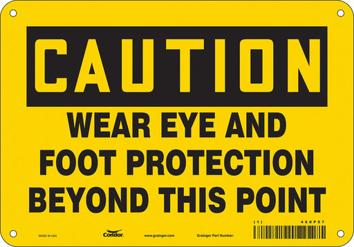 Safety Sign 7 in x 10 in Aluminum
