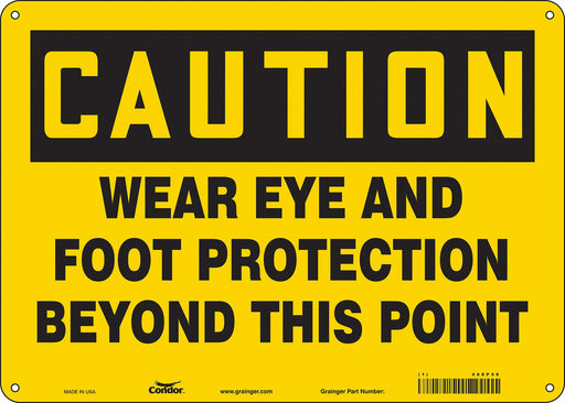 Safety Sign 10 in x 14 in Aluminum
