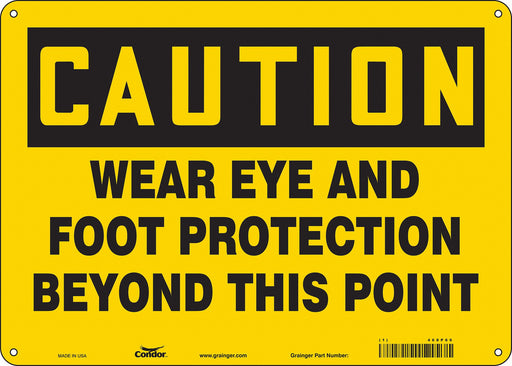 Safety Sign 10 inx14 in Polyethylene