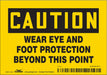 Safety Sign 3.5in x 5in Vinyl