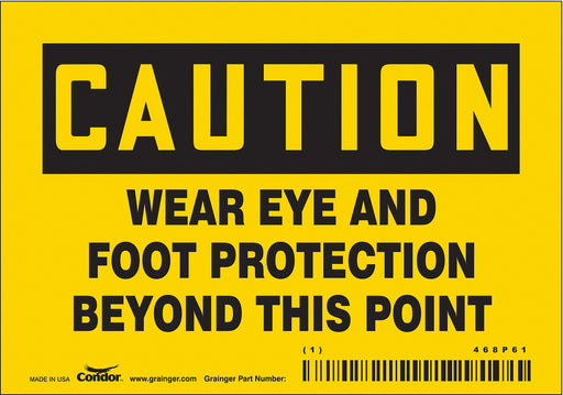 Safety Sign 3.5in x 5in Vinyl