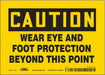 Safety Sign 5 inx7 in Vinyl