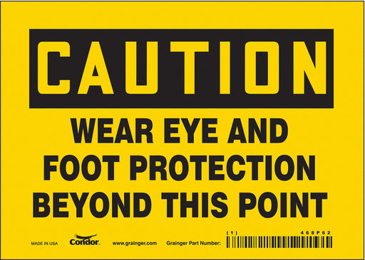 Safety Sign 5 inx7 in Vinyl