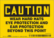 Safety Sign 3.5in x 5in Vinyl