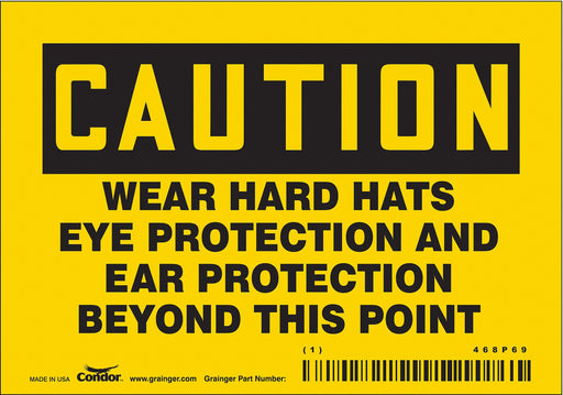 Safety Sign 3.5in x 5in Vinyl