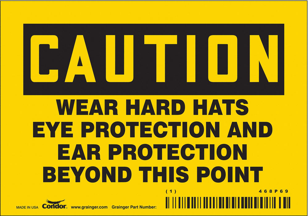 Safety Sign 3.5in x 5in Vinyl