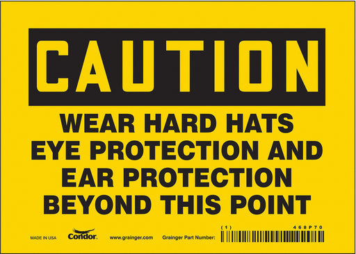 Safety Sign 5 in x 7 in Vinyl