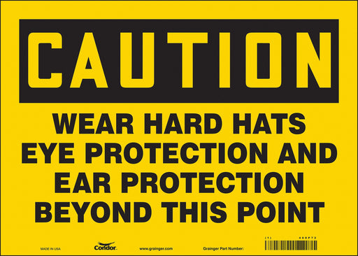 Safety Sign 10 in x 14 in Vinyl