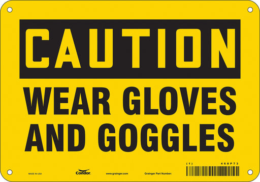 Safety Sign 7 in x 10 in Aluminum