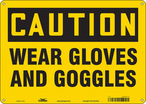 Safety Sign 10 in x 14 in Aluminum