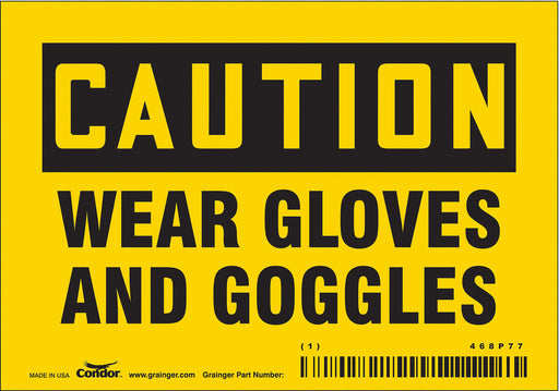 Safety Sign 3.5in x 5in Vinyl