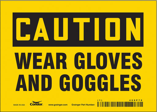 Safety Sign 5 inx7 in Vinyl
