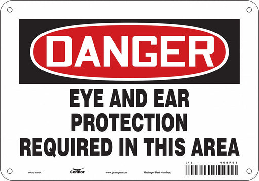 Safety Sign 7 in x 10 in Aluminum