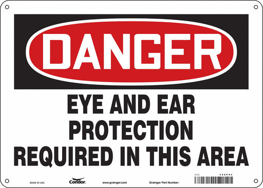 Safety Sign 10 in x 14 in Aluminum