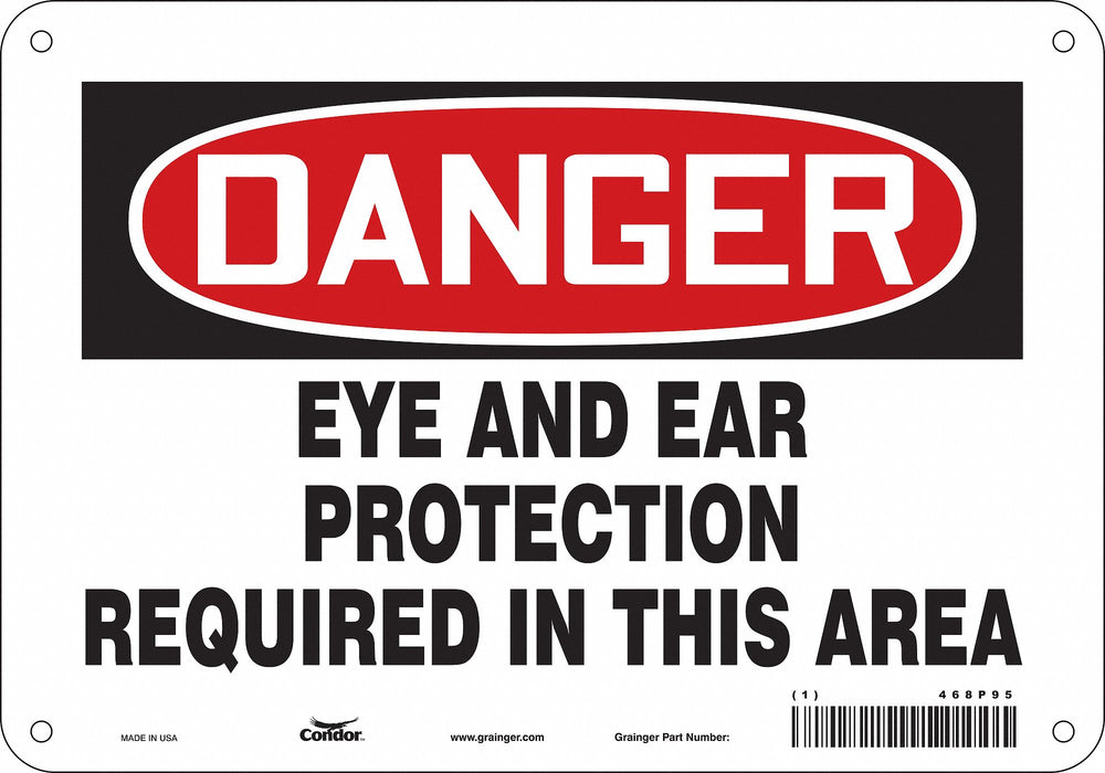 Safety Sign 7 inx10 in Polyethylene