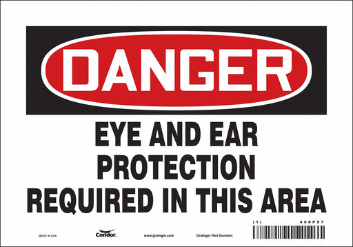 Safety Sign 7 in x 10 in Vinyl